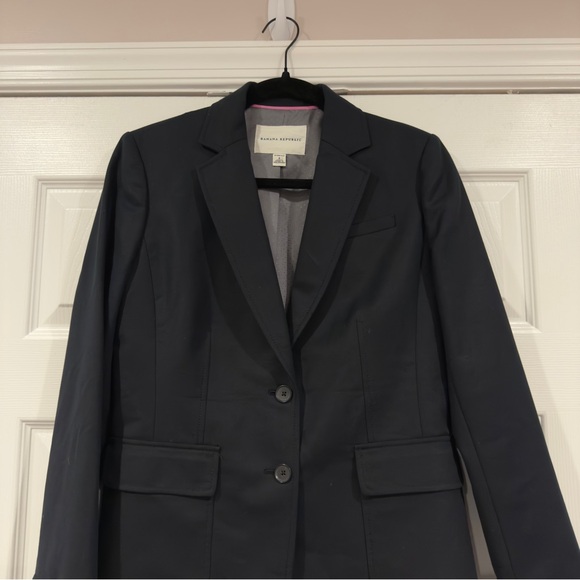 Banana Republic Black Blazer Jacket Long Sleeve Women Size 6 Career Academia - Picture 2 of 11